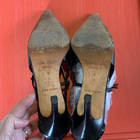 Kate Spade pointy toe black heels size 6 - Picture 4 of 10